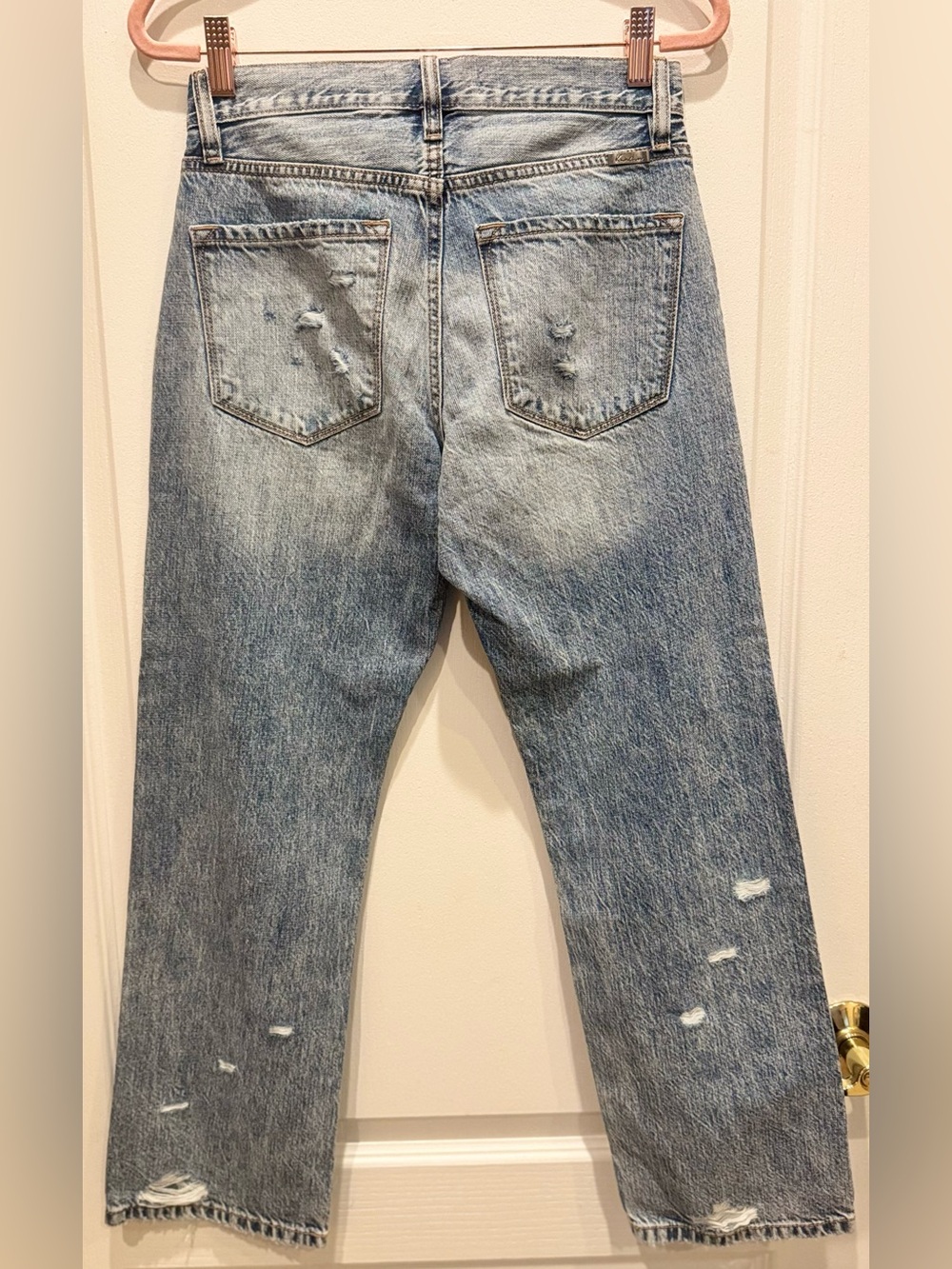 KANCAN Marisol Cotton High Rise Distressed Bootcut Light Wash Jeans Size 1/24 - Picture 4 of 8